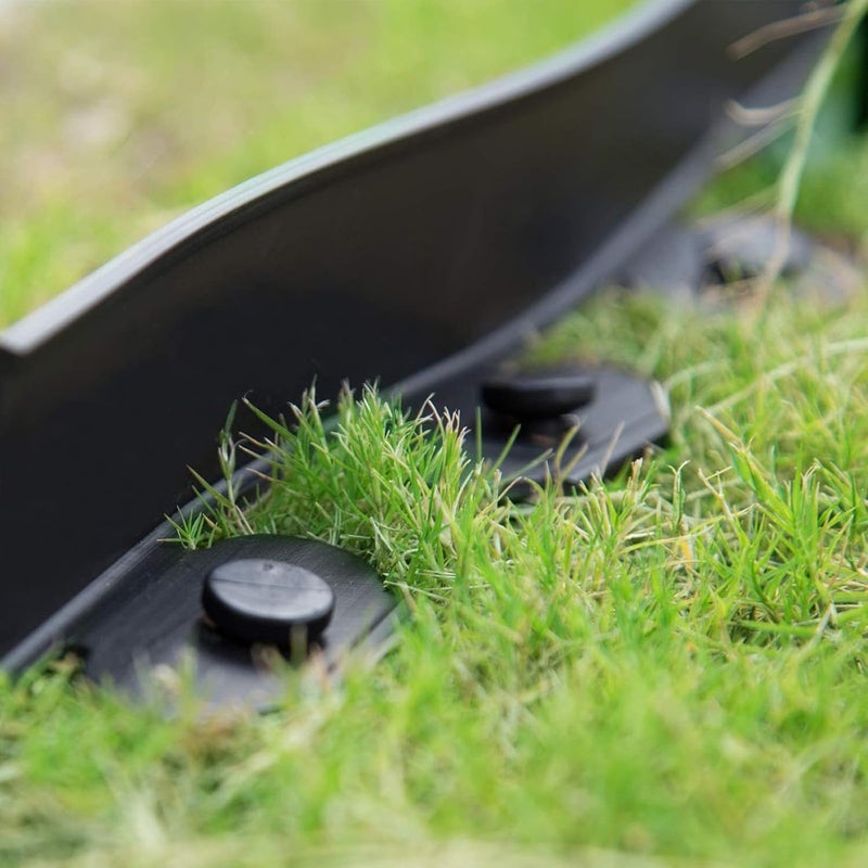 DasTior 40ft Garden Landscape Edging,Landscape Edging with 40 Landscape Spikes,Paver Edging 2 Inch Tall,Terrace Board Black… - Image 4